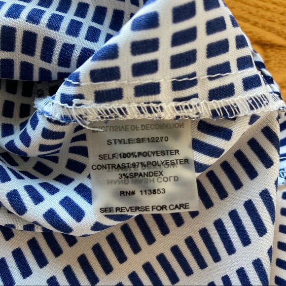 Pixley Navy/White Ombre Tank Top - Small - Picture 6 of 6